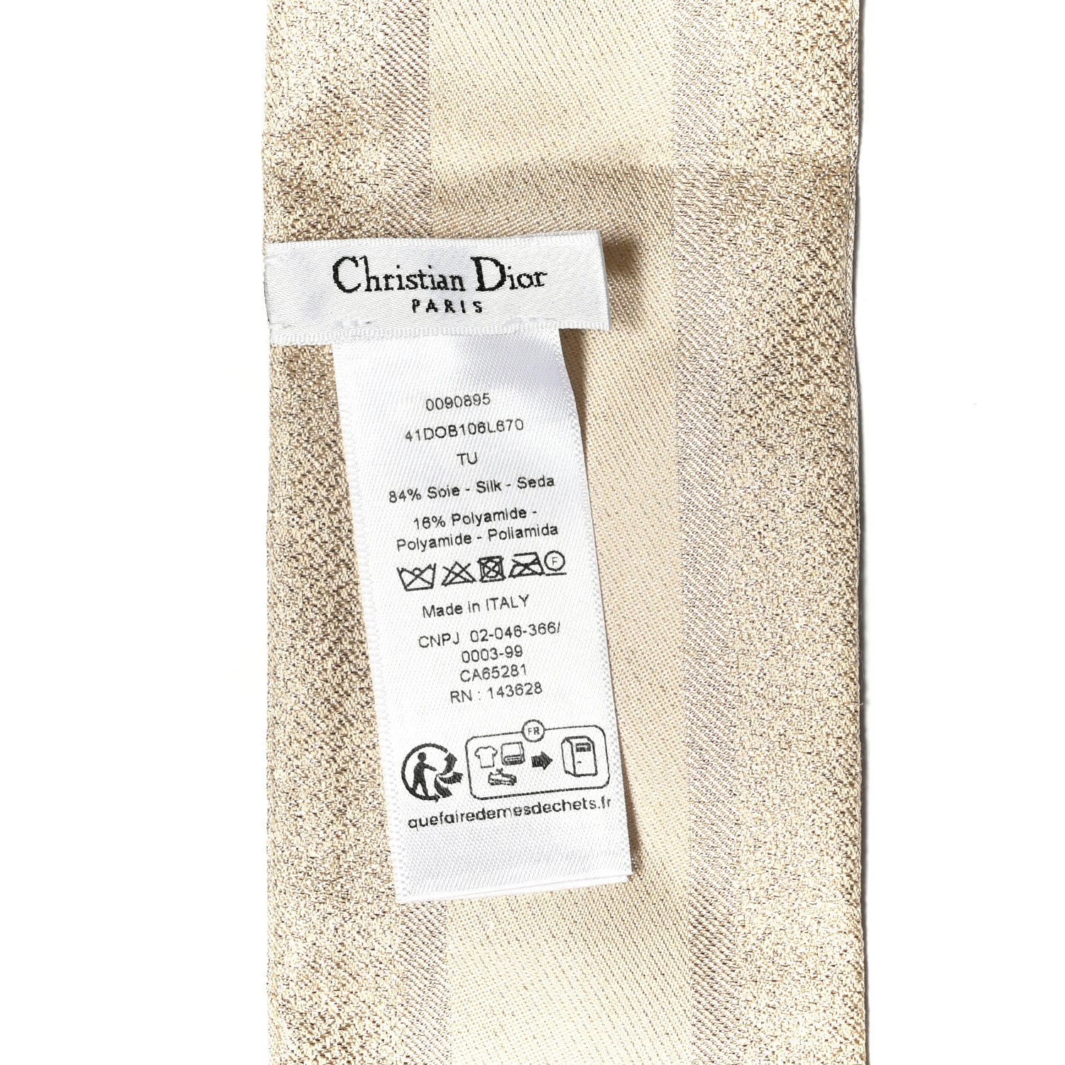 Christian Dior Silk Toile De Jouy Sauvage Mitzah Scarf Ecru Gold 2 of 3