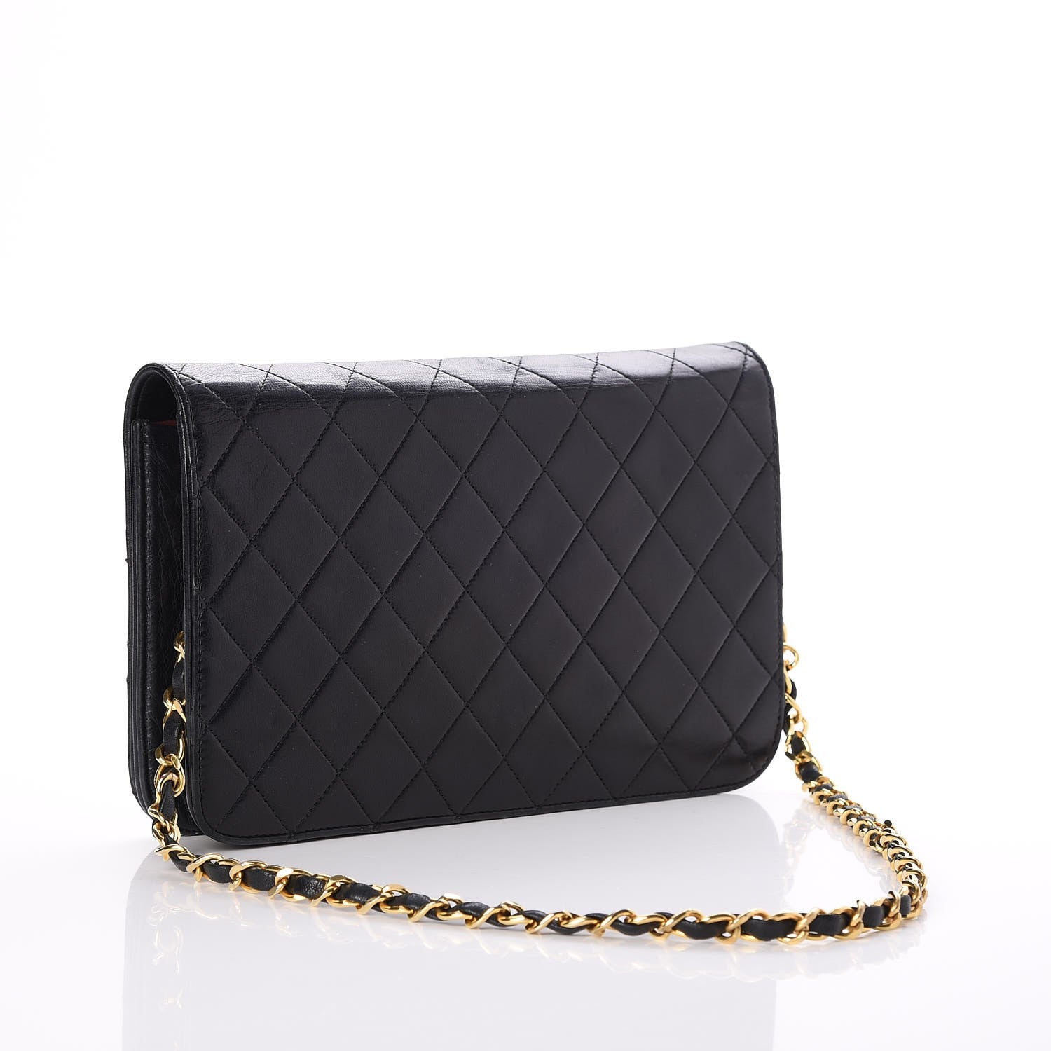 Chanel Lambskin Quilted Wallet On Chain WOC Black 3 of 8