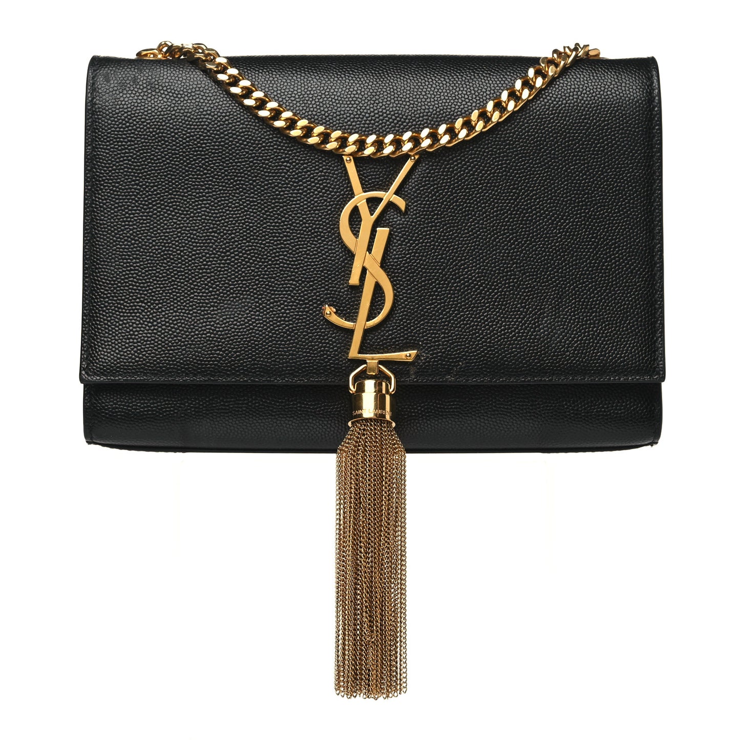 Grain De Poudre Small Classic Monogram Kate Tassel Satchel Black