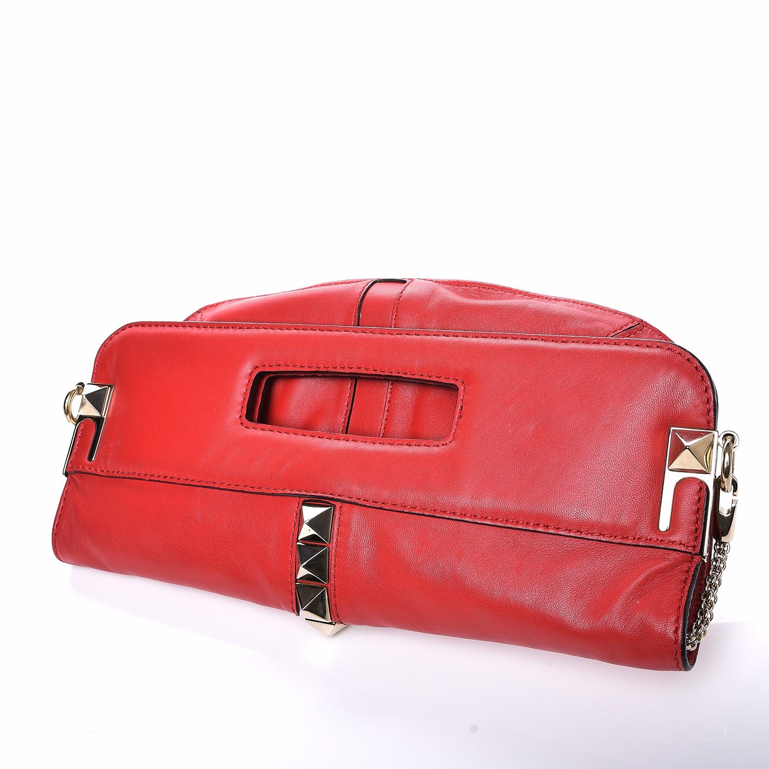 Valentino Garavani Nappa Va Va Voom Fold Over Chain Clutch Rosso Valentino 5 of 10