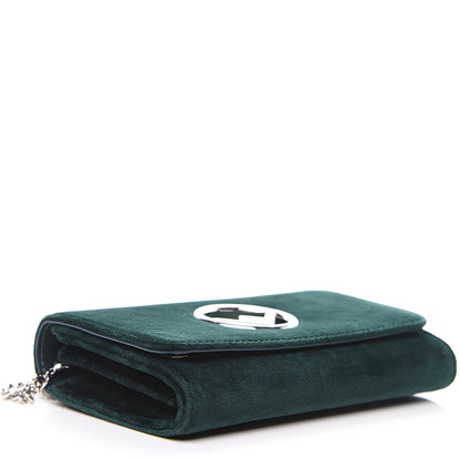 Fendi Velvet F is Wallet on Chain Green 3 of 8