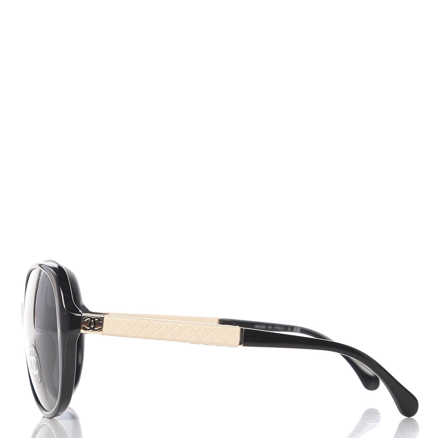 Quilted CC Sunglasses 5232 Black White