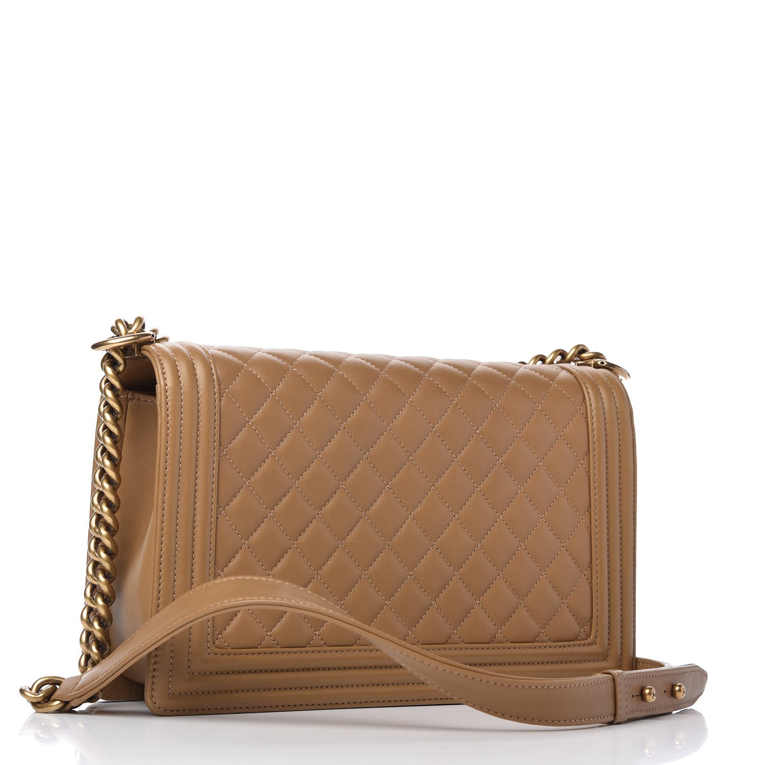 Chanel Lambskin Quilted New Medium Boy Flap Beige 3 of 11