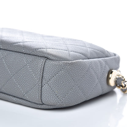 Chanel Caviar Quilted Coco Tassel Small Camera Case Grey 9 of 11