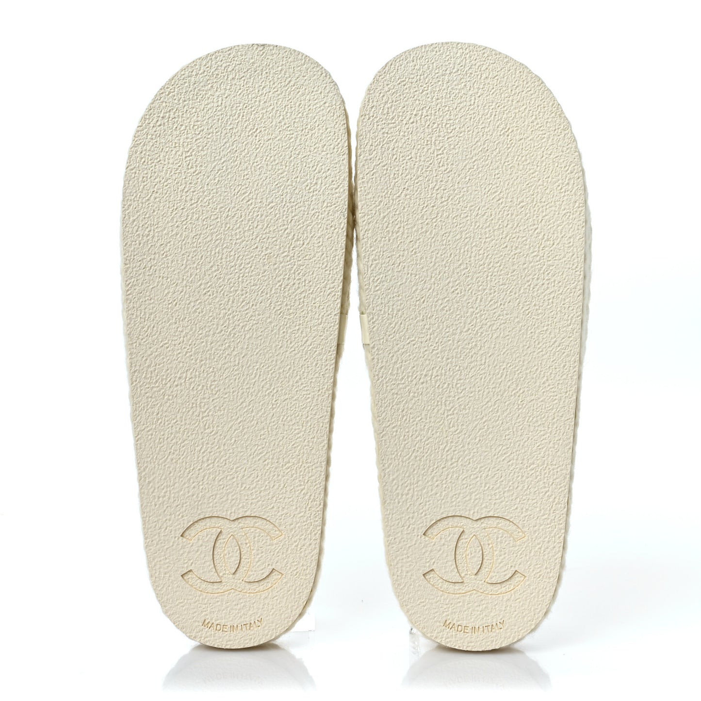 Braided Knit CC Mules 41 Ecru