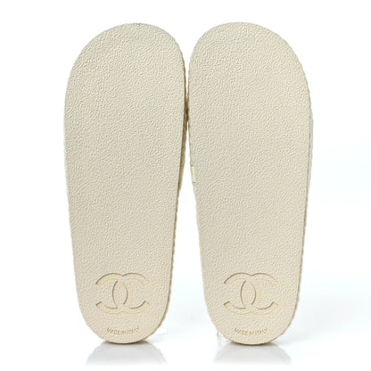 Chanel Braided Knit CC Mules 41 Ecru 5 of 9