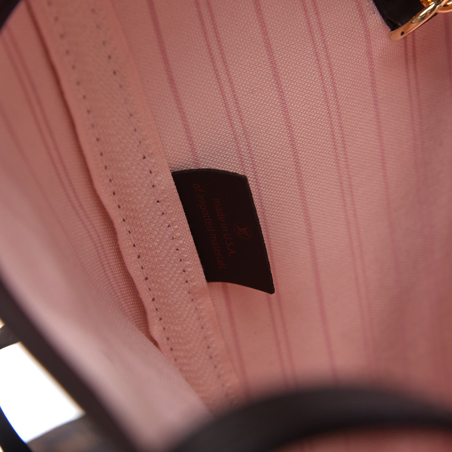 Louis Vuitton Damier Ebene Neo Neverfull MM Rose Ballerine 9 of 12