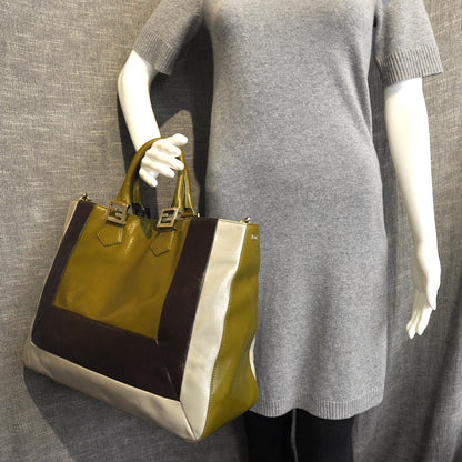 Fendi Leather Colorblock Twins Tote 3 of 12