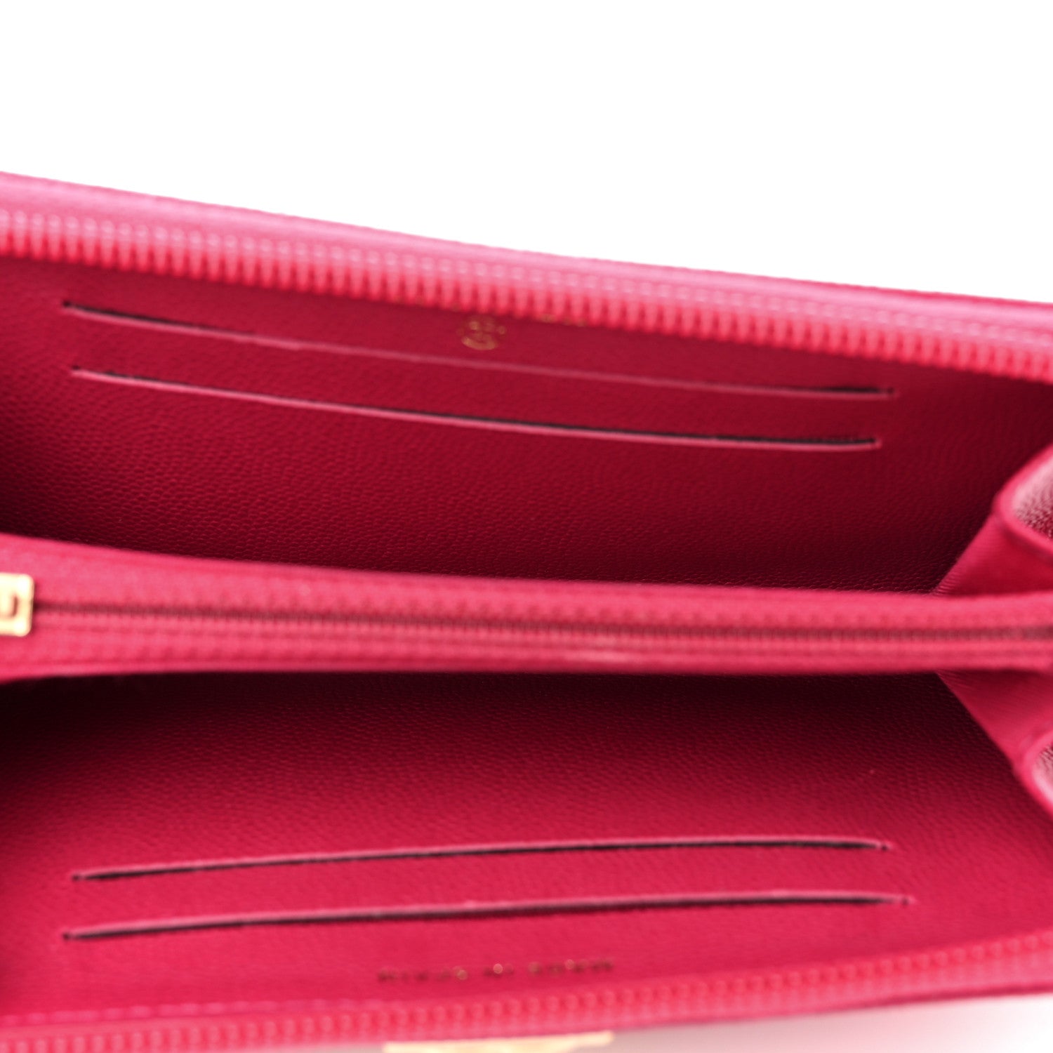 Chanel Caviar Quilted Small Boy Zip Around Wallet Fuchsia 5 of 9