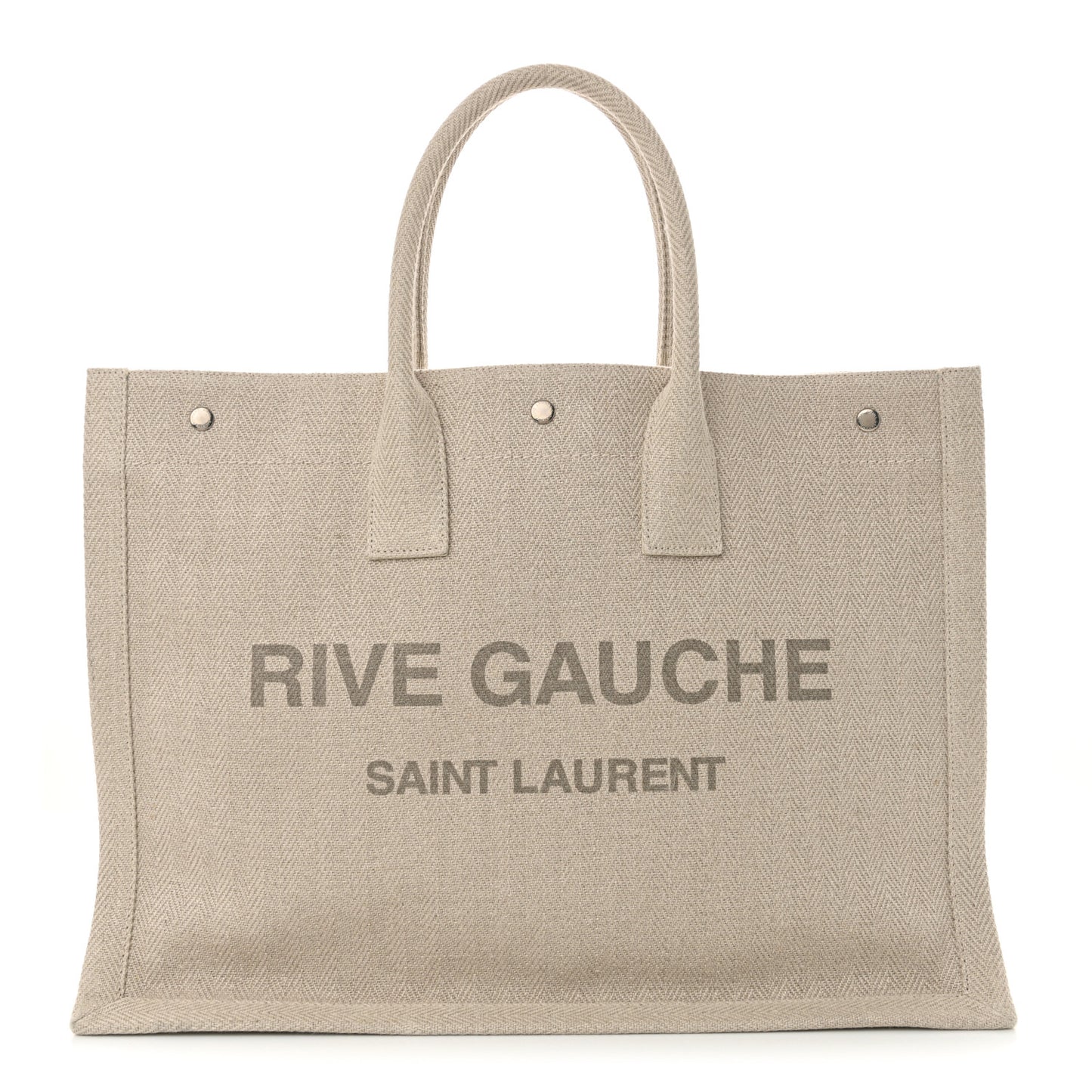 Cotton Linen Rive Gauche Tote Light Shell