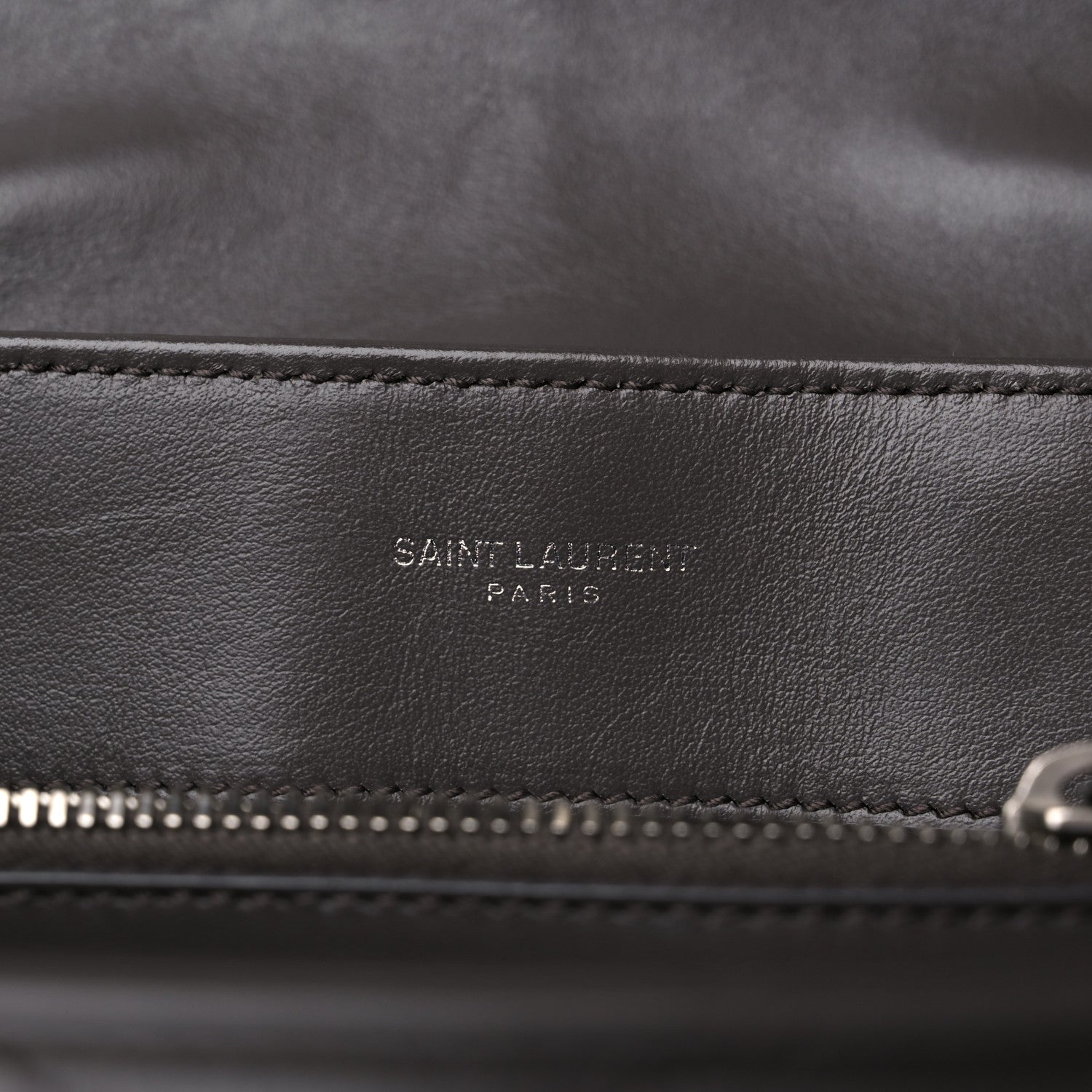 Saint Laurent Calfskin Y Quilted Monogram Medium Loulou Chain Satchel Asphalt 6 of 13