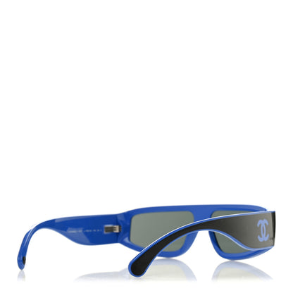 Chanel Acetate Cat Eye Sunglasses 6057 Black Blue 4 of 6
