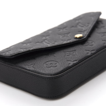 Louis Vuitton Empreinte Pochette Felicie Chain Wallet Black 6 of 13