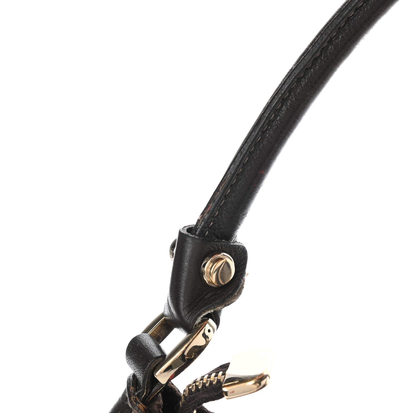Monogram Large D Gold Hobo Dark Brown