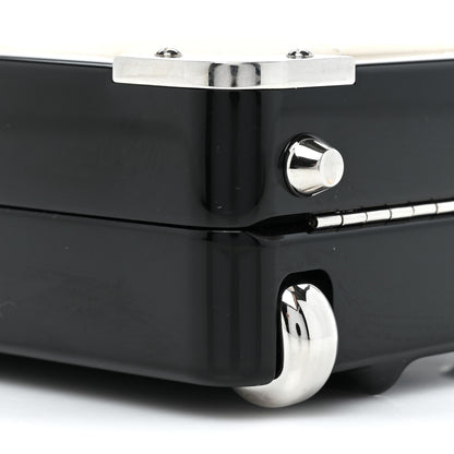 Chanel Plexiglass Lambskin Evening In The Air Mini Trolley Minaudiere Clutch Beige Black 9 of 11