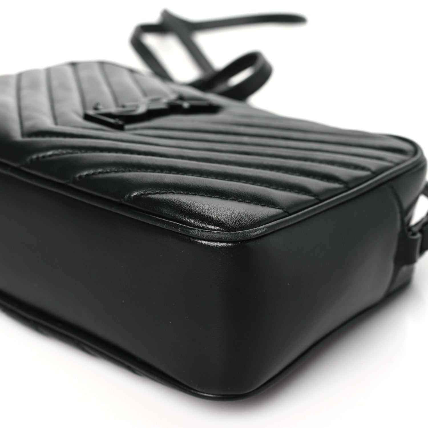 Saint Laurent Calfskin Matelasse Monogram Monochrome Lou Camera Bag Black 10 of 13