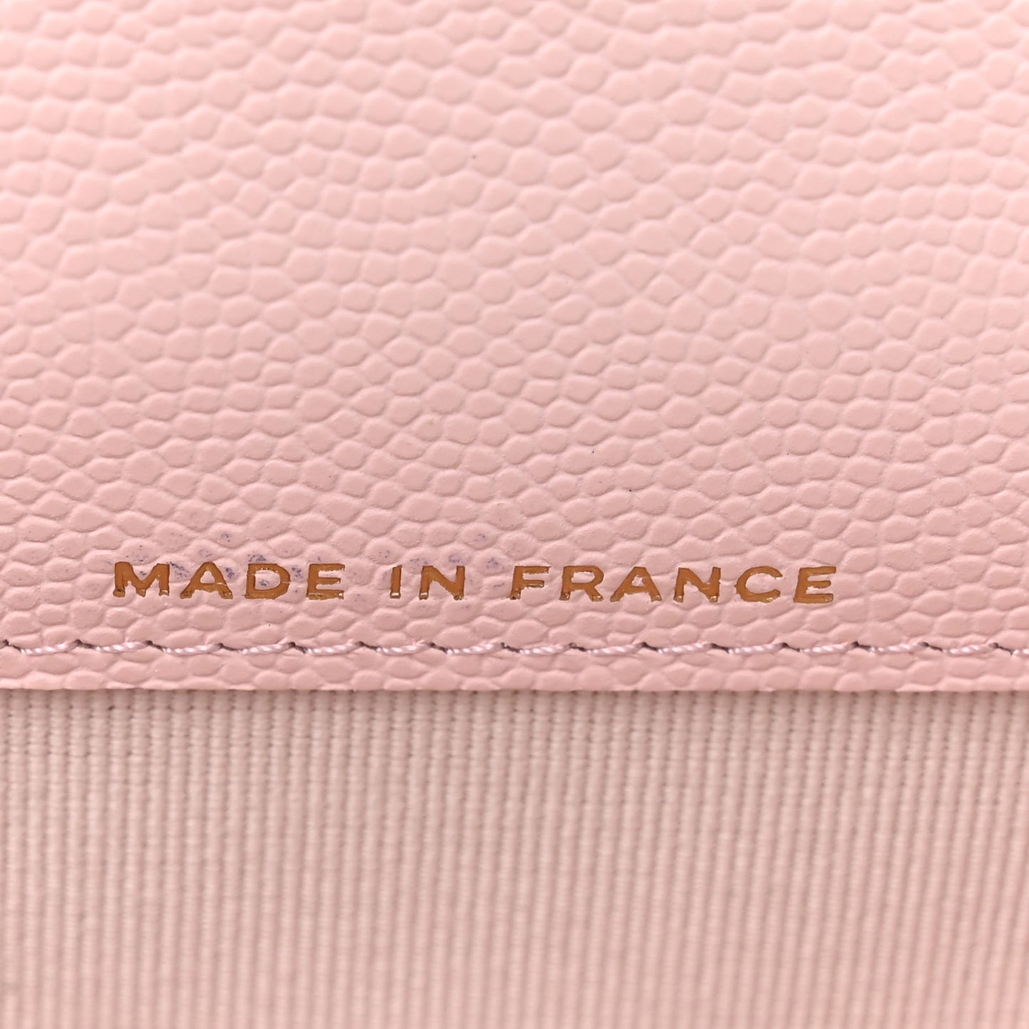 Caviar Quilted Flap Card Holder Wallet Light Pink