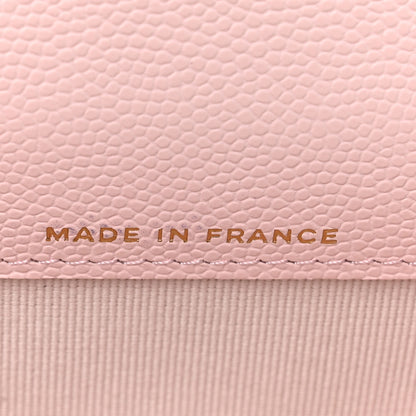 Chanel Caviar Quilted Flap Card Holder Wallet Light Pink 7 of 9