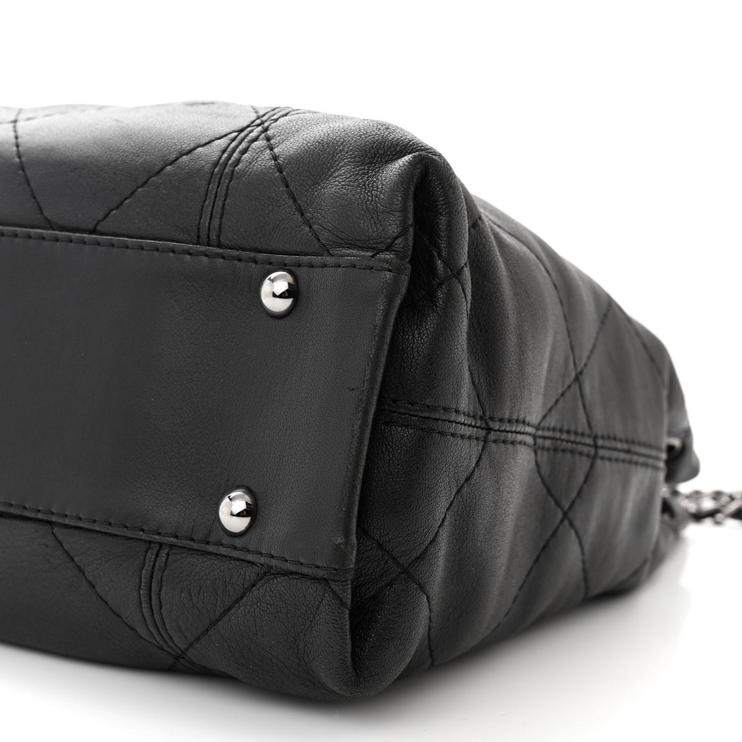 Lambskin Quilted Small Soft Touch Shoulder Bag Black