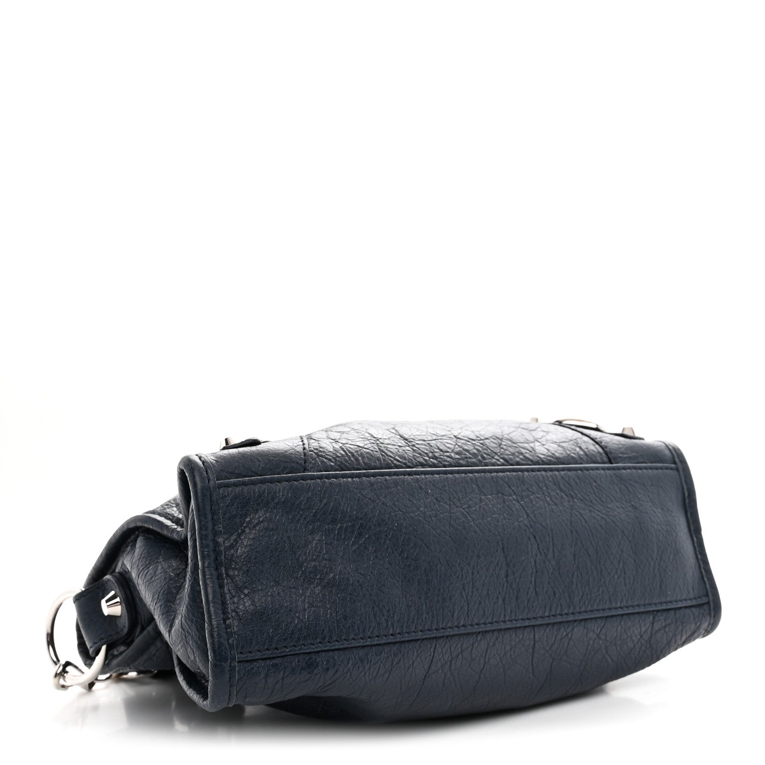 Balenciaga Agneau Classic Silver Hardware Mini City Bleu De Minuit 5 of 11