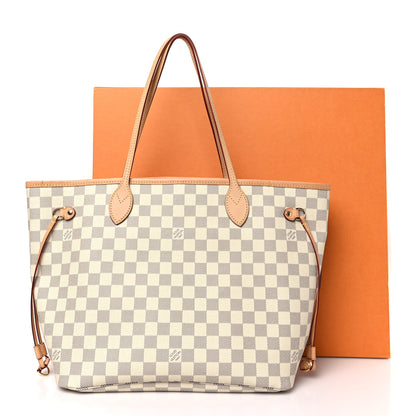 Louis Vuitton Damier Azur Neo Neverfull MM Rose Ballerine 10 of 10