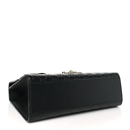 Gucci Guccissima Medium Padlock Shoulder Bag Black 4 of 10