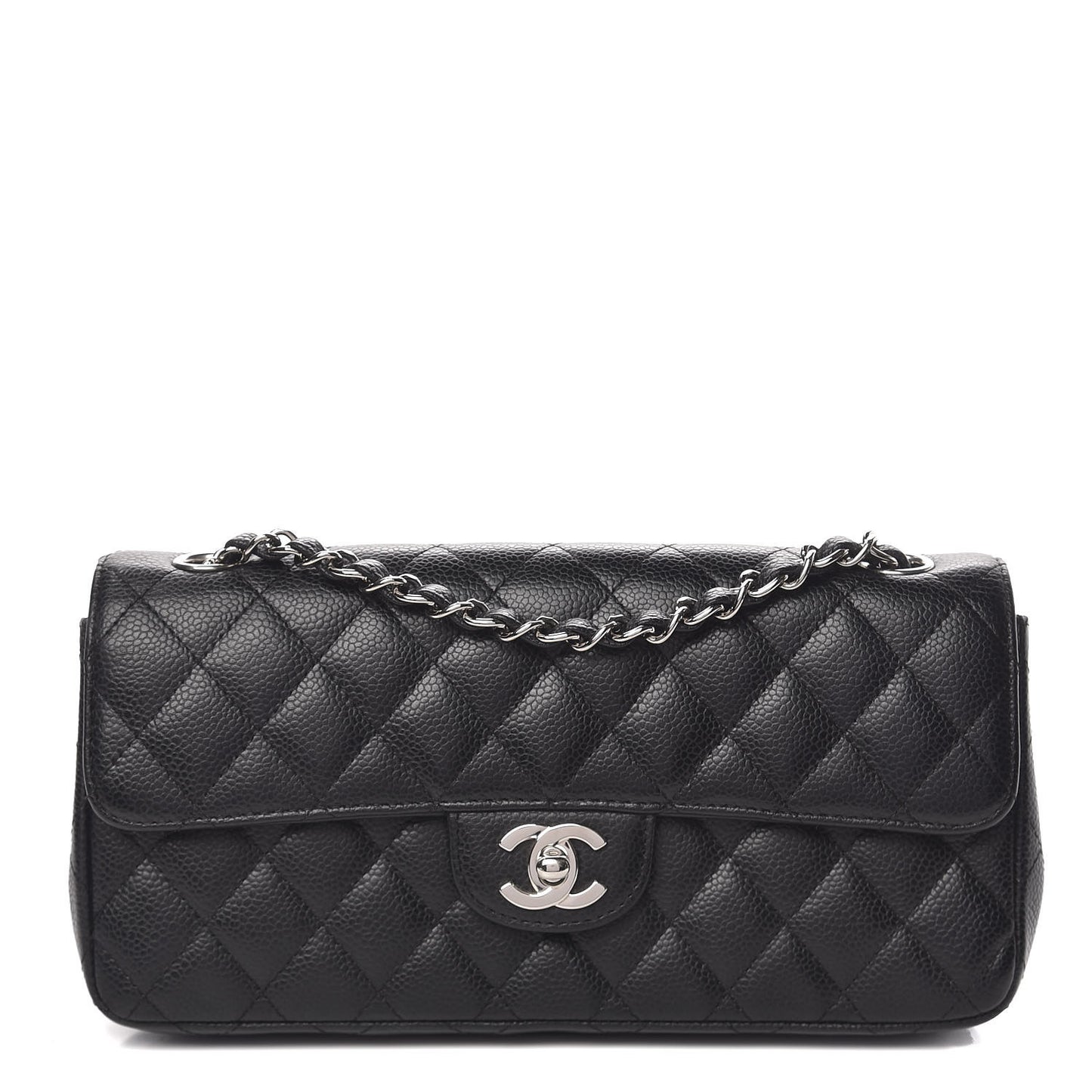 Caviar Quilted East West Flap Black