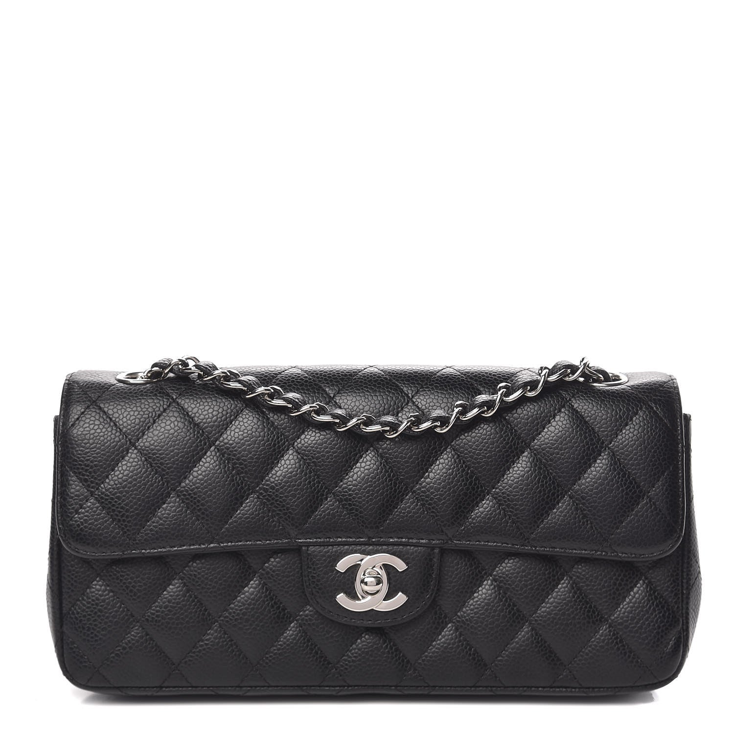 Chanel Caviar Quilted East West Flap Black 1 of 11