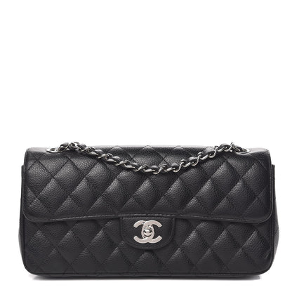 Chanel Caviar Quilted East West Flap Black 1 of 11