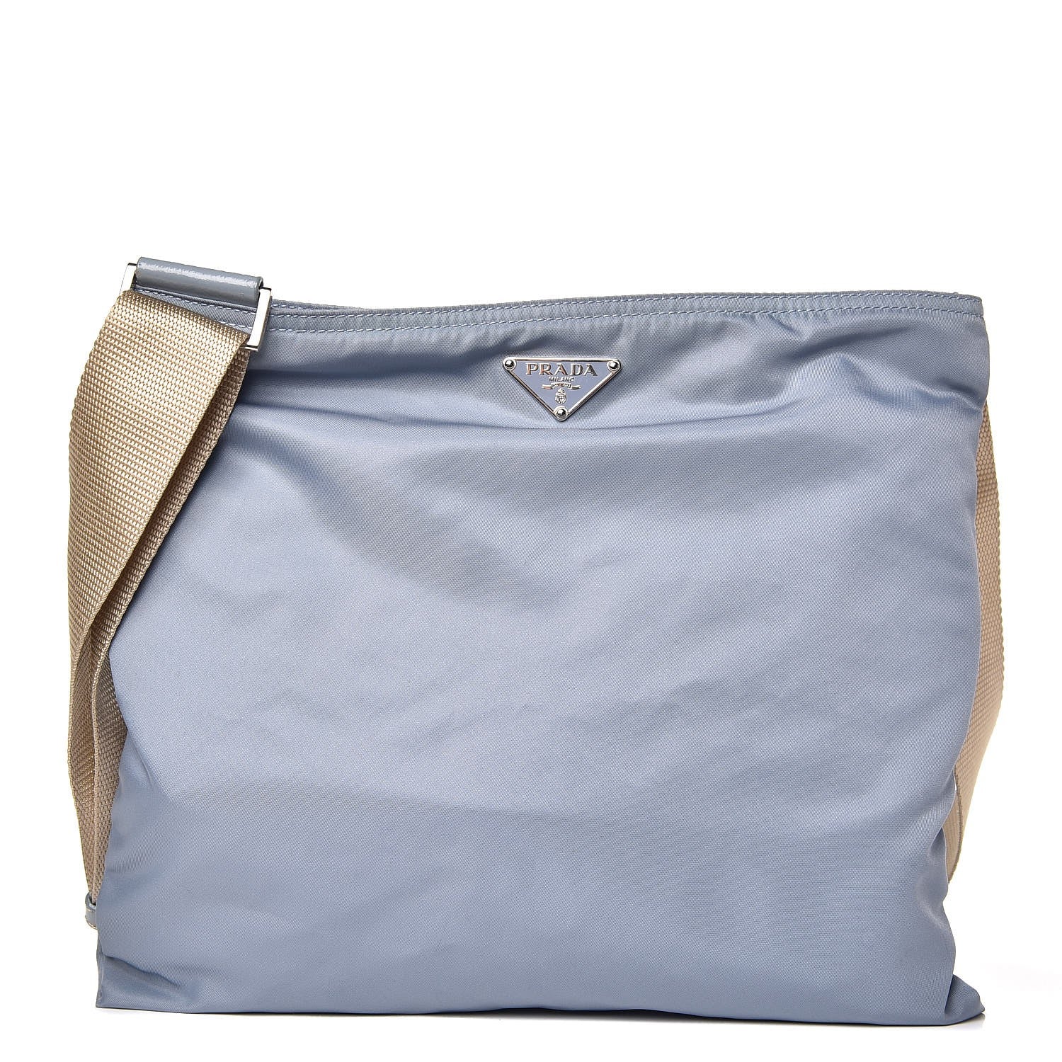 Prada Nylon Vela Sport Flat Messenger Bag Pervinca 1 of 8