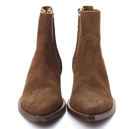 Saint Laurent Suede Lukas Ankle Boots 38.5 Nut 2 of 11