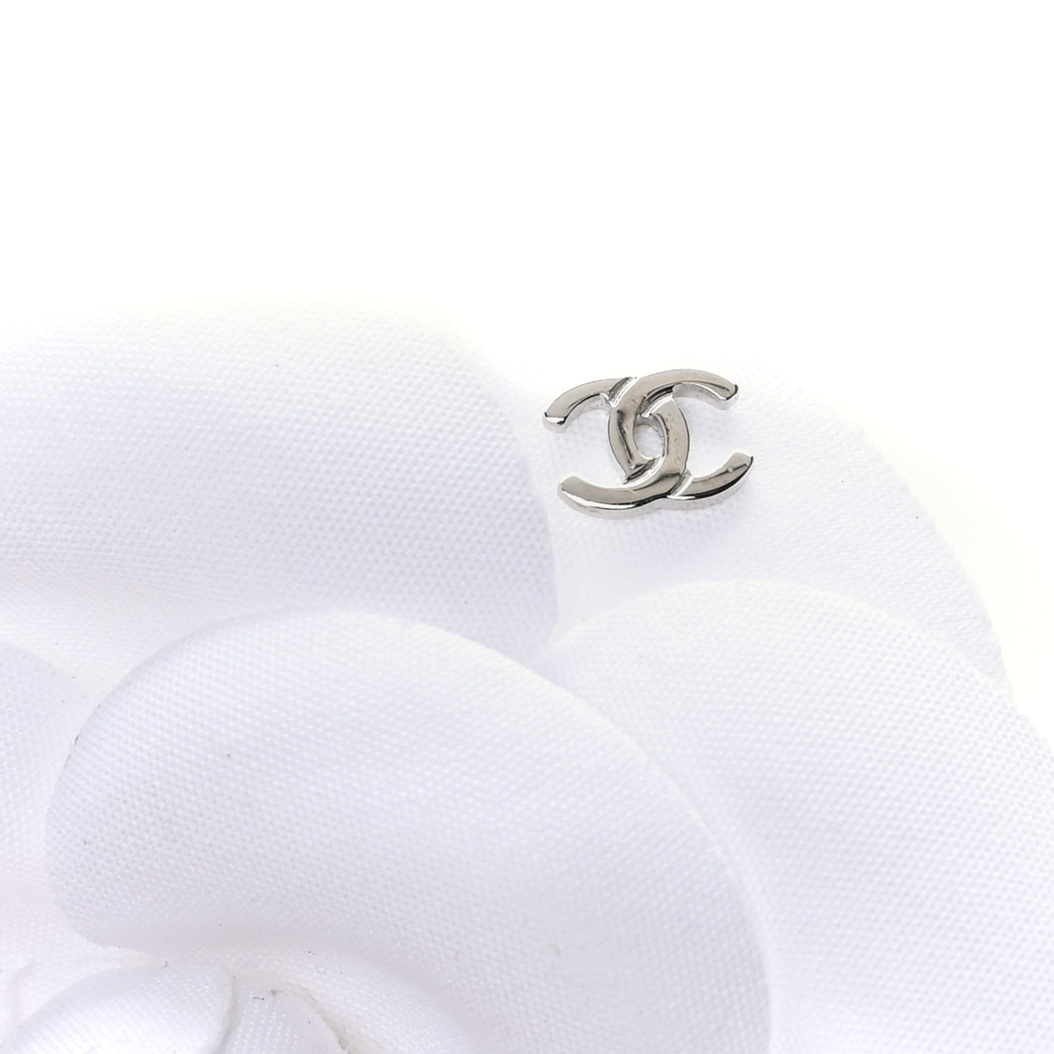 Chanel Canvas Camellia Pin Brooch Ivory 3 of 3