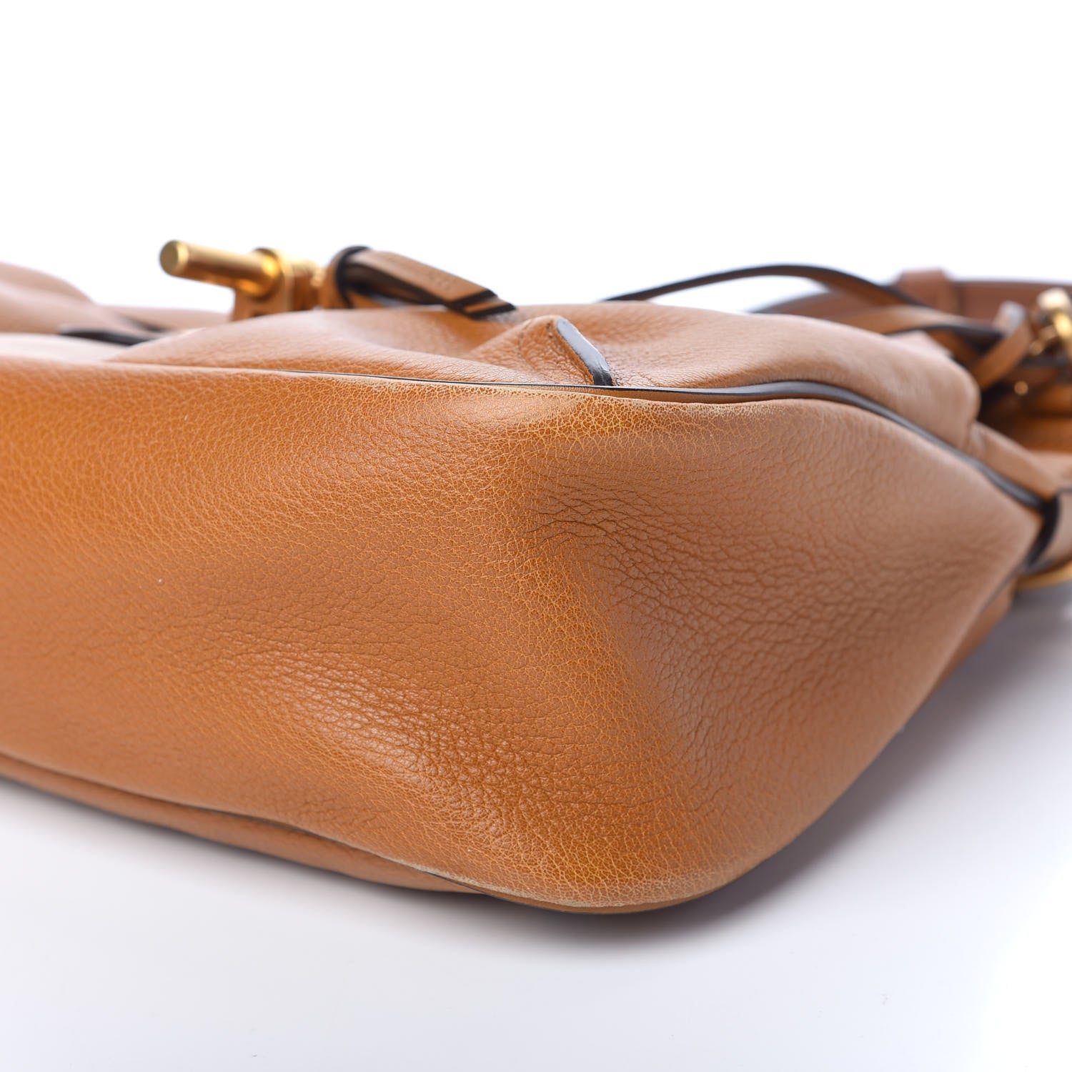 Chloe Grained Lambskin Medium Lexa Shoulder Bag Mustard Brown 9 of 9