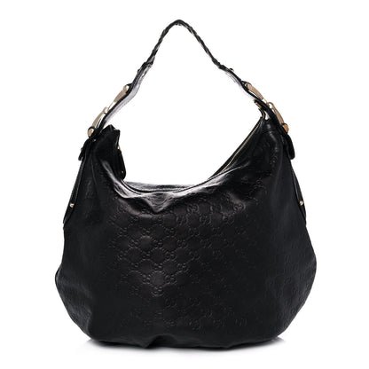 Gucci Guccissima Pelham Medium Hobo Black 1 of 17