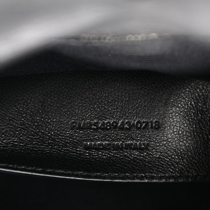Saint Laurent Patent Crocodile Embossed Lambskin Monogram Baby Niki Chain Satchel Black 7 of 12