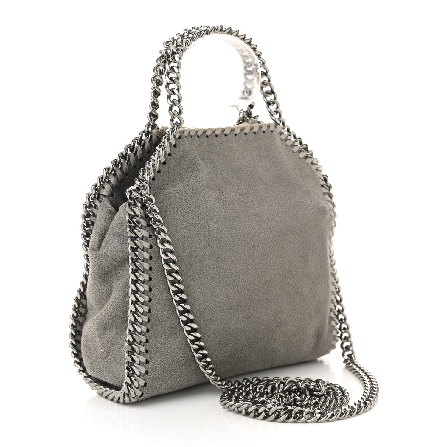 Stella McCartney Shaggy Deer Tiny Falabella Tote Grey 3 of 10