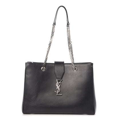 Saint Laurent Calfskin Classic Monogram Shopping Bag Black 1 of 20