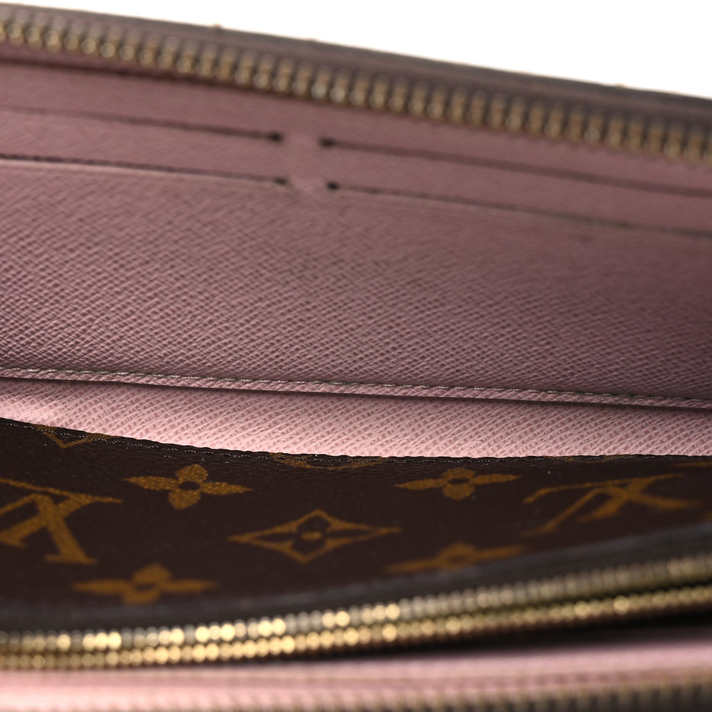 Monogram Clemence Wallet Rose Ballerine