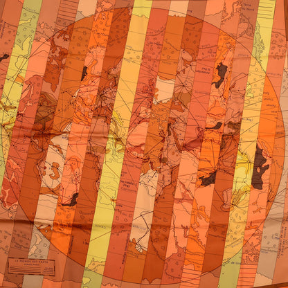 Hermes Silk Le Monde Est Vaste Scarf 90 1 of 5