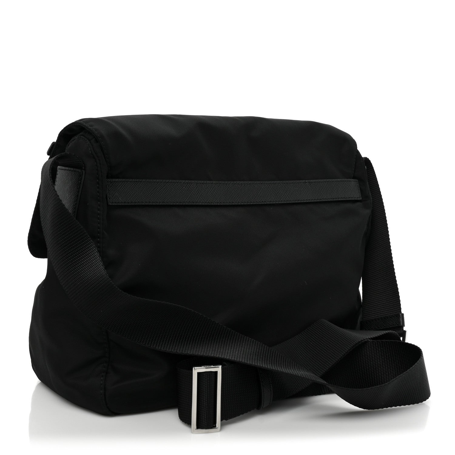 Prada Tessuto Nylon Saffiano Vela Messenger Bag Black 3 of 11