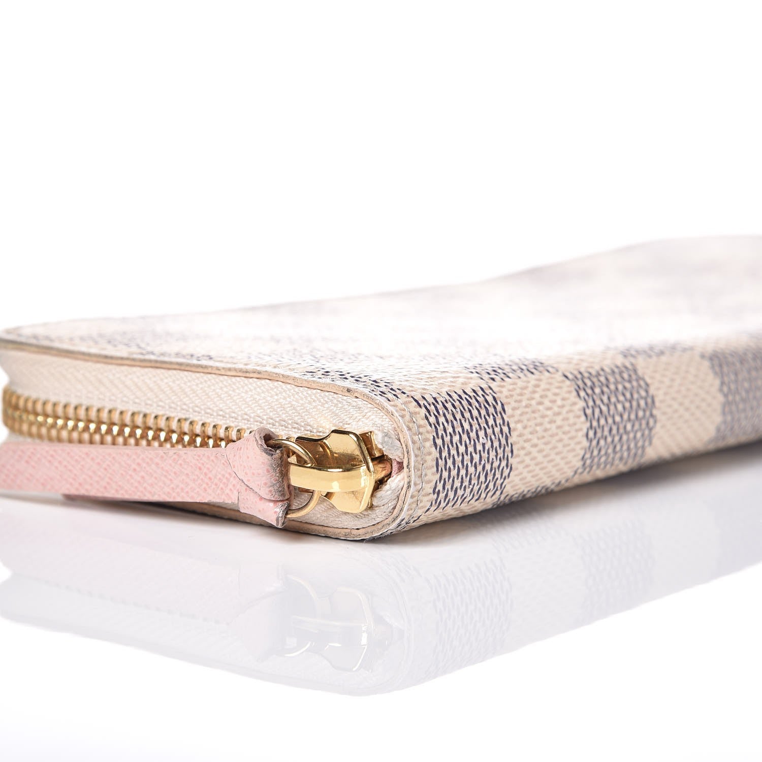 Louis Vuitton Damier Azur Clemence Wallet Rose Ballerine 7 of 9