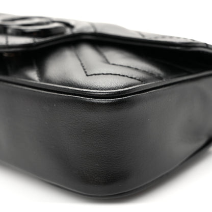 Gucci Calfskin Matelasse Monochrome GG Marmont Chain Belt Bag Black 10 of 10