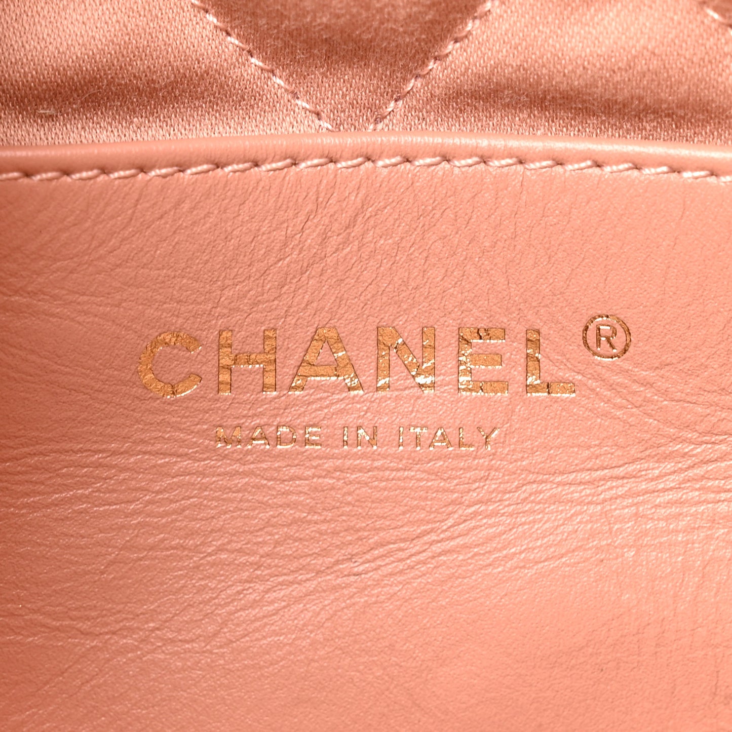 Metallic Calfskin Quilted Mini Chanel 22 Copper