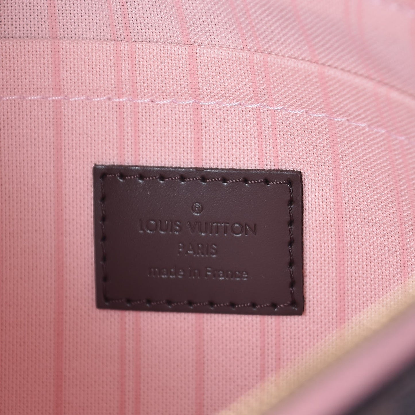 Damier Ebene Neverfull MM GM Pochette Rose Ballerine