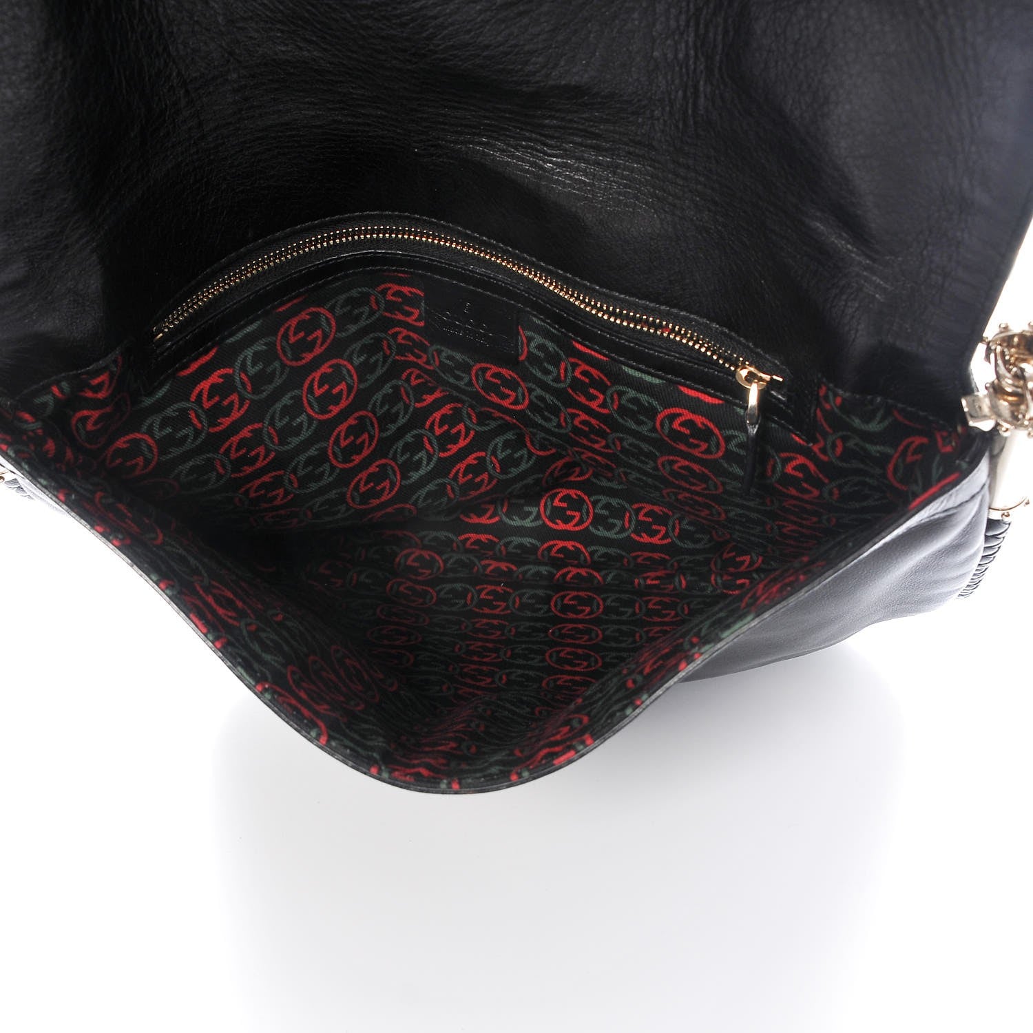 Gucci Calfskin Medium Britt Tassel Shoulder Bag Black 5 of 7
