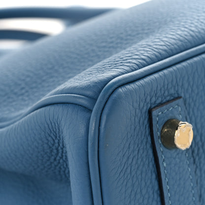Hermes Togo Birkin 30 Bleu Azur 10 of 12