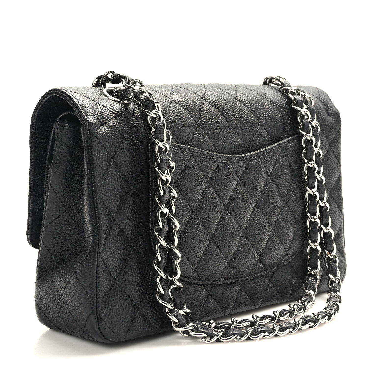 Chanel Caviar Quilted Medium Double Flap Black 2 of 8