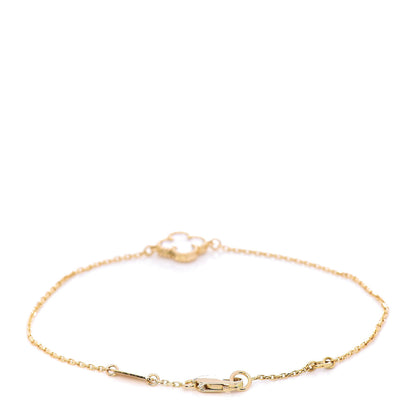 Van Cleef & Arpels 18K Yellow Gold Mother of Pearl Sweet Alhambra Bracelet 3 of 7