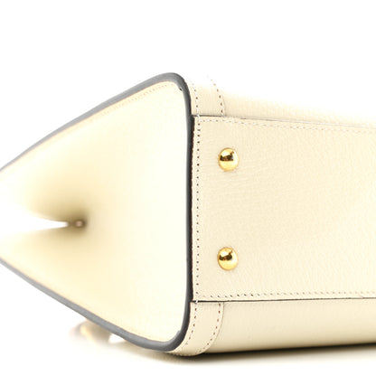 Gucci Textured Dollar Calfskin Web Small Diana Tote Bag Mystic White 17 of 19