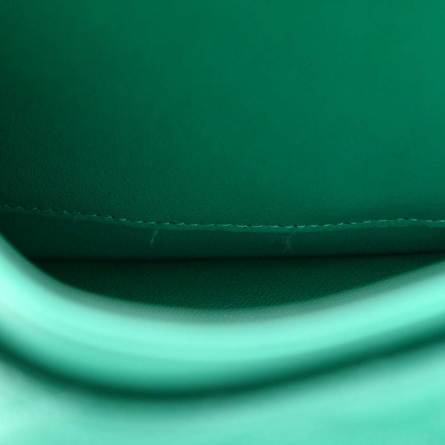 Lambskin Quilted Medium Double Flap Green